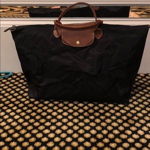 Longchamp Duffle L Le Black Pliage
